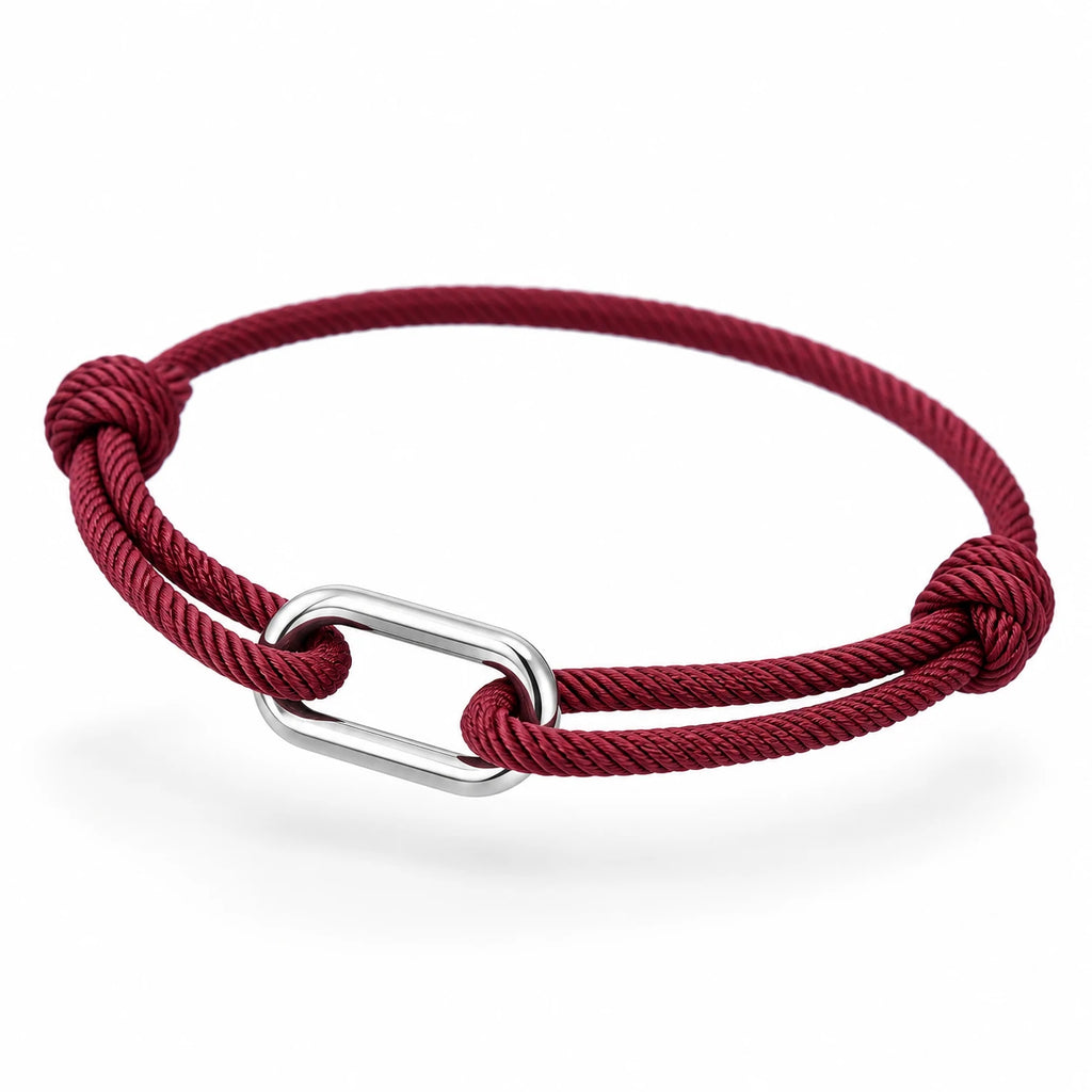 Rope bracelet in burgundy